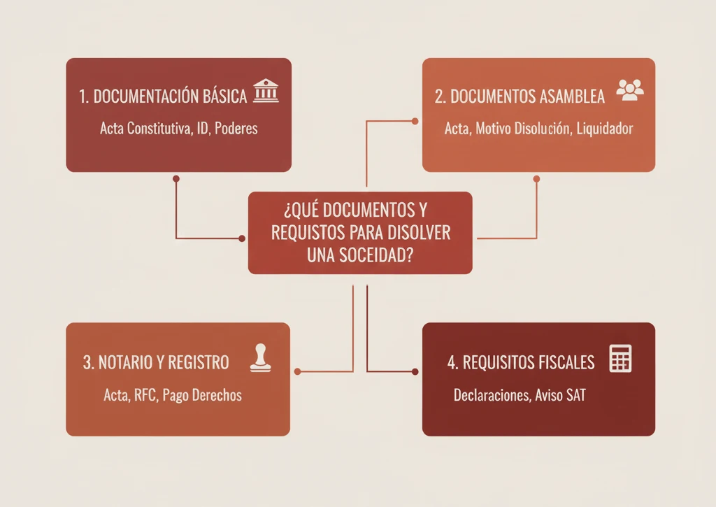 documentos y requisitos necesarios para disolver una sociedad