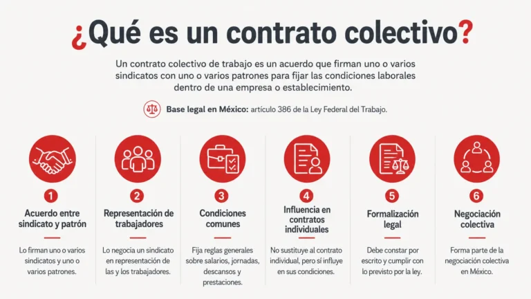 Qué es un contrato colectivo y qué elementos lo distinguen